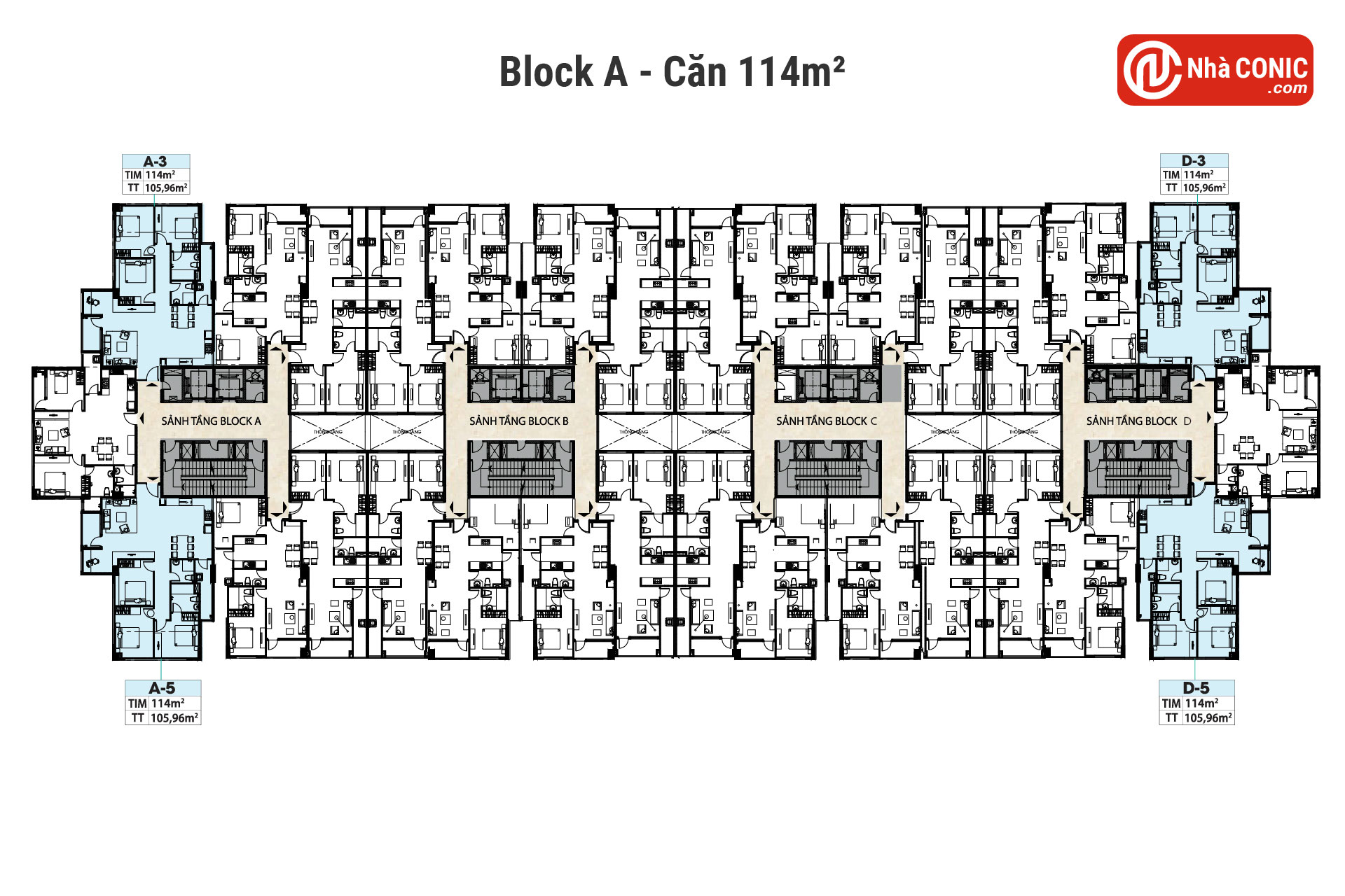 Căn 114m2 - Block A Conic Boulevard