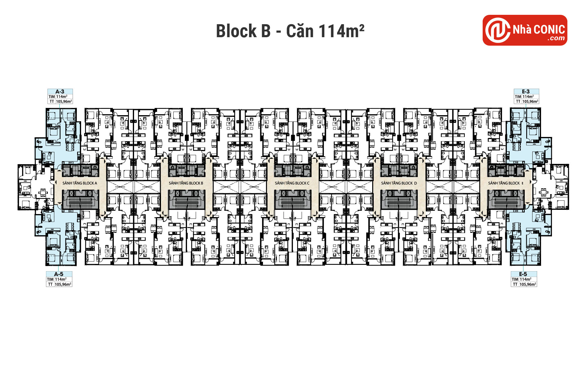 Căn 114m2 - Block B Conic Boulevard